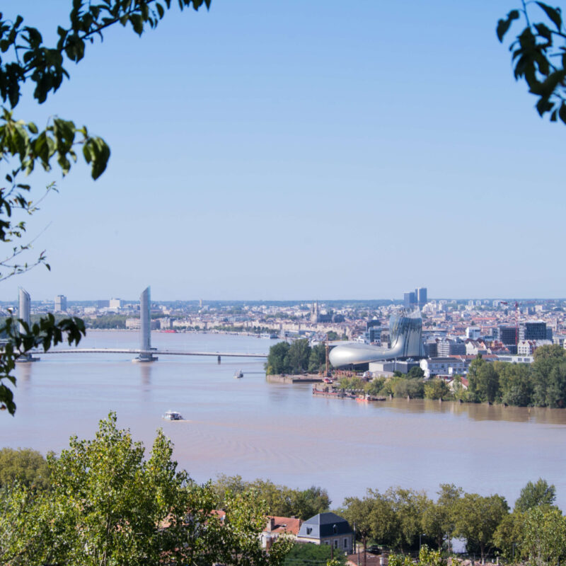 Vue panoramique sur Bordeaux depuis la rive droite