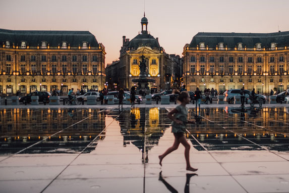 Place de la Bourse à Bordeaux