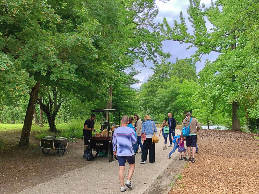 Le triporteur karma'coffee au Parc de Bourran