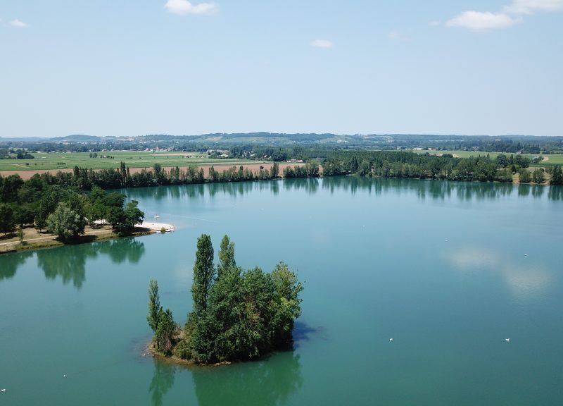 Le lac de la cadie autour de Bordeaux