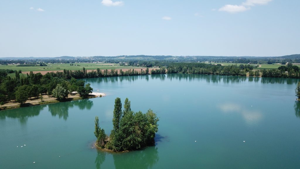 Le lac de la cadie autour de Bordeaux