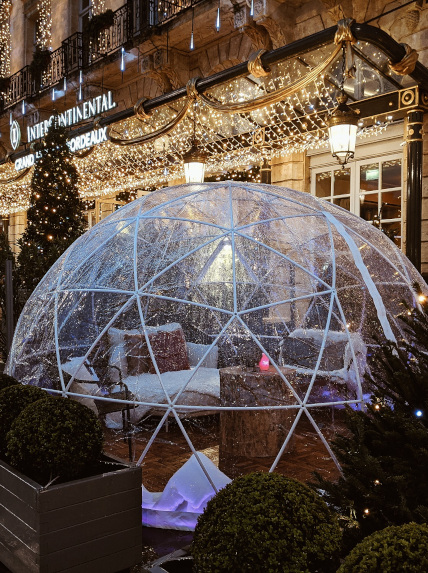 Bulle Noël Vin chaud Bordeaux Grand Hôtel