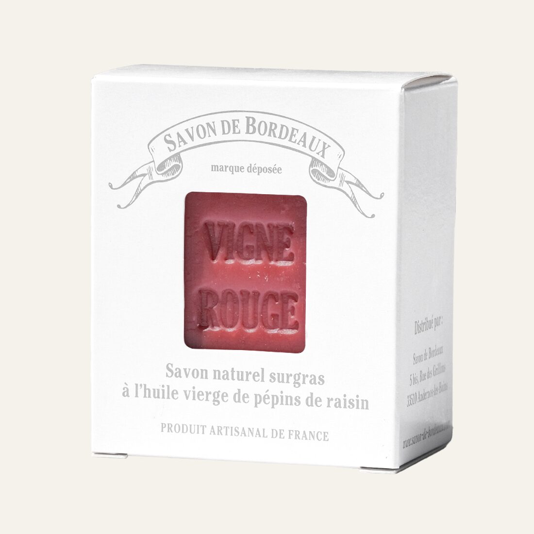 cadeau vin savon naturel a la vigne rouge