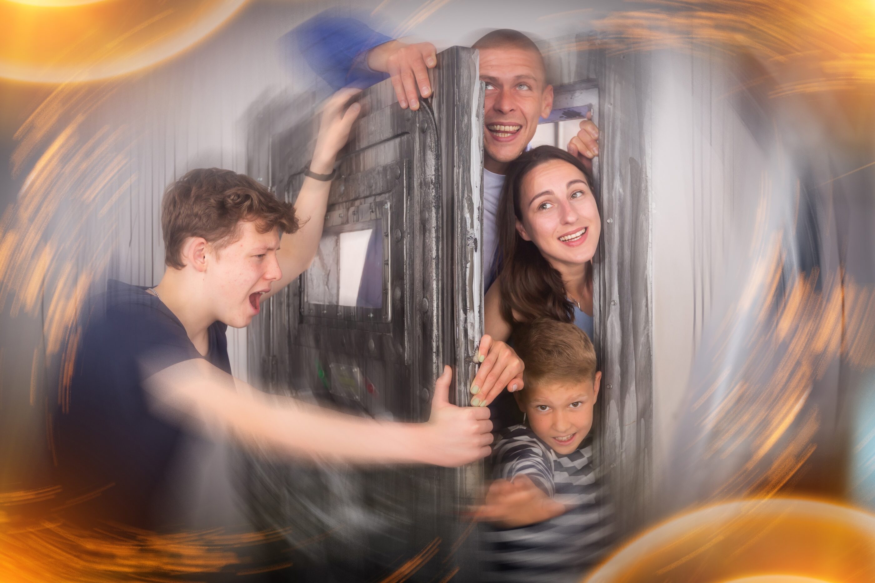 Famille dans un escape game