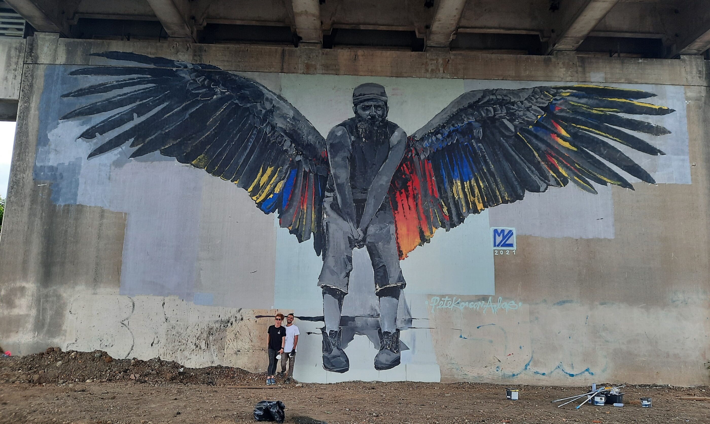 fresque mr myl bordeaux pont d'aquitaine