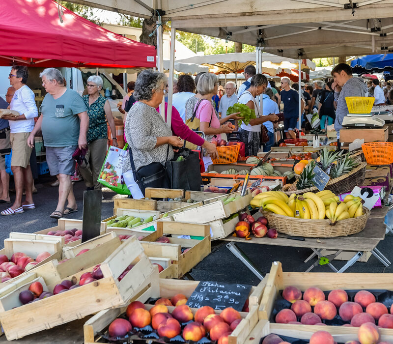 découverte du marché de Léognan au sud de Bordeaux